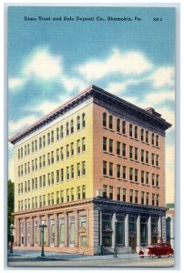 c1930's Dime Trust Safe Deposit Co. Car Shamokin Pennsylvania PA Postcard 