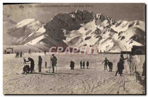 Old Postcard of Sports & # 39hiver Ski Luchon Superbagneres The games & # 39h...