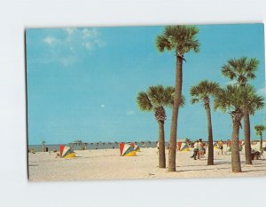 Postcard A small section of long sugar white sand beach Clearwater Beach FL USA