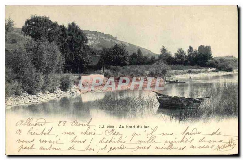 Old Postcard Au Lac edge