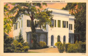 Columbia South Carolina 1940s Postcard Governor's Mansion