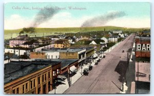 EVERETT, WA Washington ~  COLBY AVENUE Elevated Street Scene   c1910s Postcard