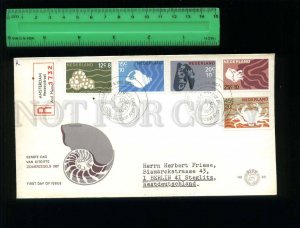 228965 NETHERLANDS 1967 shells marine life registered post FDC