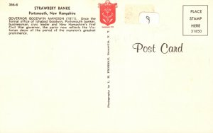Vintage Postcard Strawberry Banke Governor Goodwin Mansion Portsmouth NH