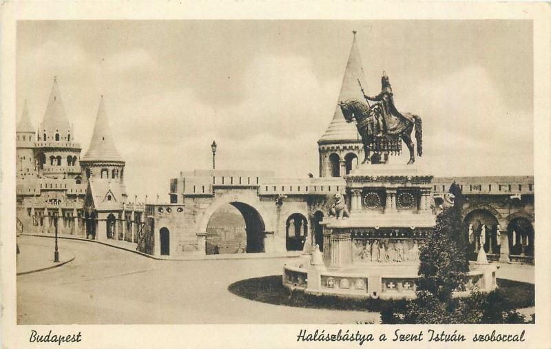 Hungary Budapest Szent Istvan Fisher Bastion Saint Stephen equestrian statue