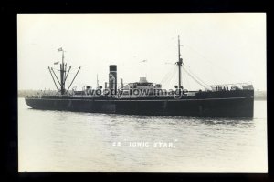 bf885 - Blue Star Cargo Ship - Ionic Star , built 1917 - postcard by B Feilden