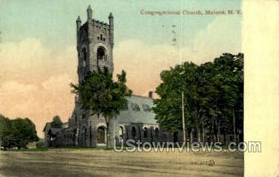 Congregational Church Malone NY Postal Used Unknown