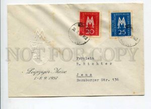 421559 EAST GERMANY GDR 1957 year Leipzig Fair First Day COVER