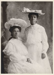 African American Lady Ladies In White Fashion Dress Award Photo Postcard
