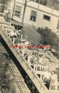 3 Postcards, Manitou, Colorado, RPPC, Tourists on Incline Train 