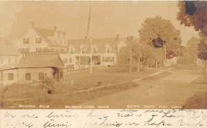RPPC W.D. HINDS TAXIDERMIST BELGRADE LAKES MAINE REAL PHOTO POSTCARD 1907