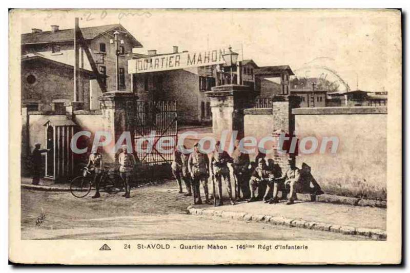 Postcard St Avold Old Quarter Mahon 146me infantry regiment