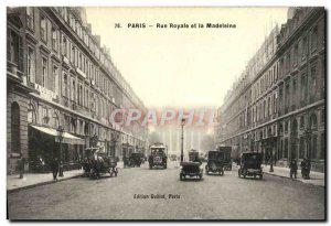 Old Postcard Paeis Rue Royale and La Madeleine