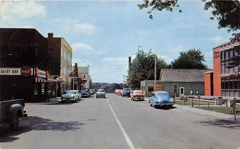 A70/ Amherstburg Canada Postcard Ontario Chrome Richmond Street Stores 1958