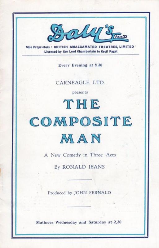 The Composite Man Diana Churchill Dalys Comedy  Theatre London Programme