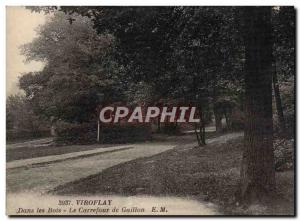 Old Postcard Viroflay In Wood Carrefour Gaillon