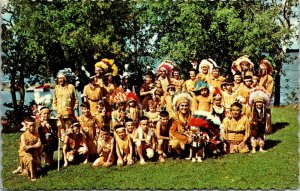 OJIBWA INDIANS, ONTARIO, CANADA photo by H R Oakman - NATIVE AMERICAN POSTCARD