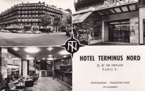 Hotel Terminus Nord Paris Vintage Real Photo Postcard