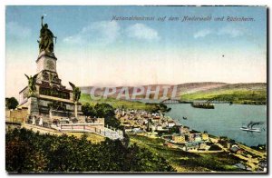 Postcard Old Nationaldenkmal auf dem Niederwald and Rudesheim