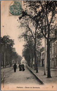 France Poitiers Route de Bordeaux Vintage Postcard 04.97