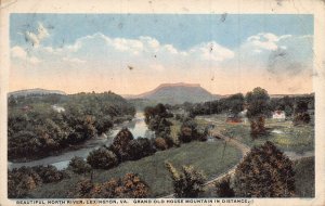 Lexington Virginia Beautiful North River-Grand old House-Mountain-1919 postcard