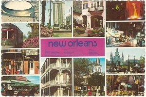 New Orleans, Louisiana, Chrome Multiview Postcard, 12 Views