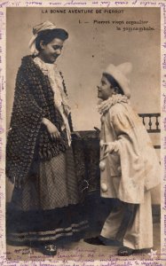 Clown Pierrot La Bonne Aventure De Pierrot Vintage RPPC 03.77