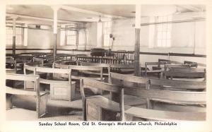 Philadelphia PA~RPPC Sunday School Room~Old St George's Methodist Church 1950s