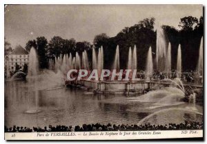 Postcard Old Park of Versailles Bassin de Neptune Day of Fountains