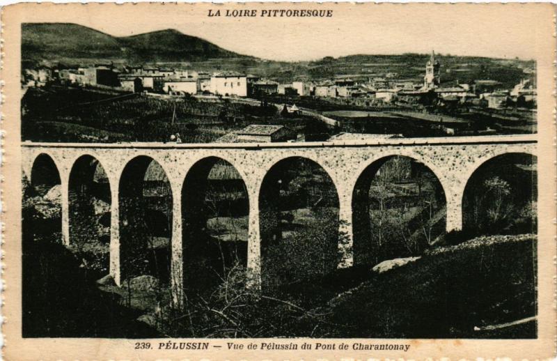 CPA La Loire Pitt.-PÉLUSSIN - Vue de PÉLUSSIN du Pont de Charantonay (510200)