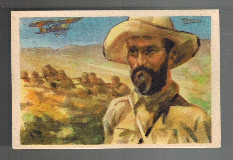 Mint Spain Civil War Postcard Red Cross Juan Fernandez El Negus