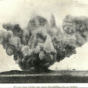 WWI Cloud Austrian Renting 30.5cm Bomb Leonar Real Photo Postcard RPPC Vtg A3