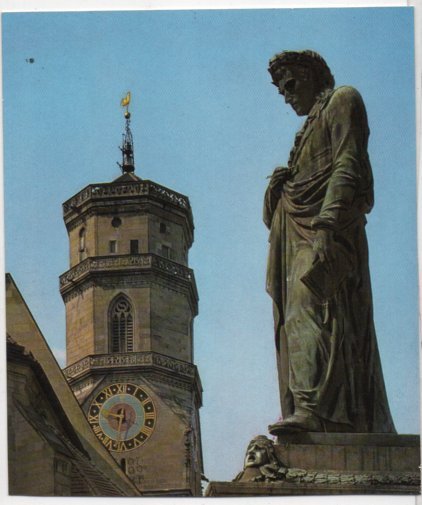 Post Card Stuttgart Germany  Schiller Memorial & Collegiate