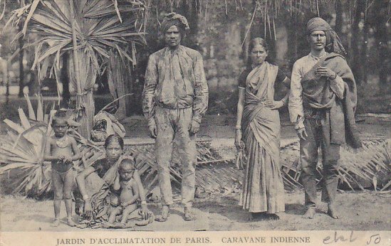 Typical Family Jardin D'Acclimation De Paris Caravane Indienne Hagenbeck...