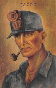 The Coal Miner Painted By Vachel Davis View Postcard Backing 