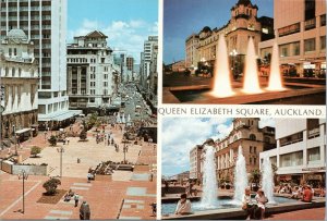 postcard Auckland, New Zealand - Queen Elizabeth Square multiview