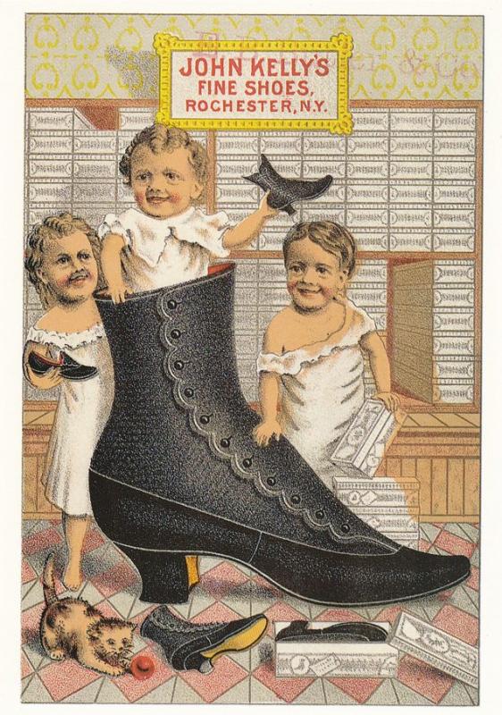 John Kelly Fine Shoes, Rochester, New York - Trade Card (Dover Reprint)