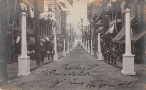 Connellsville Pennsylvania Celebration Scene Archway Real Photo PC AA79391