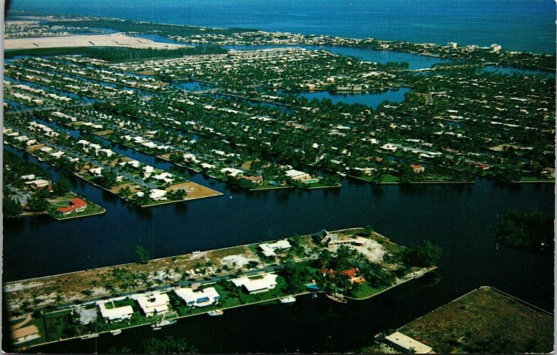 Ft Lauderdale Florida FL Airview Postcard VTG UNP Koppel Vintage Unused Chrome  