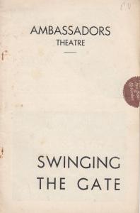 Swinging The Gate Peter Ustinov Vintage Musical Theatre Programme