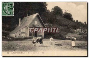 Old Postcard La Bourboule Source Clemence Cow
