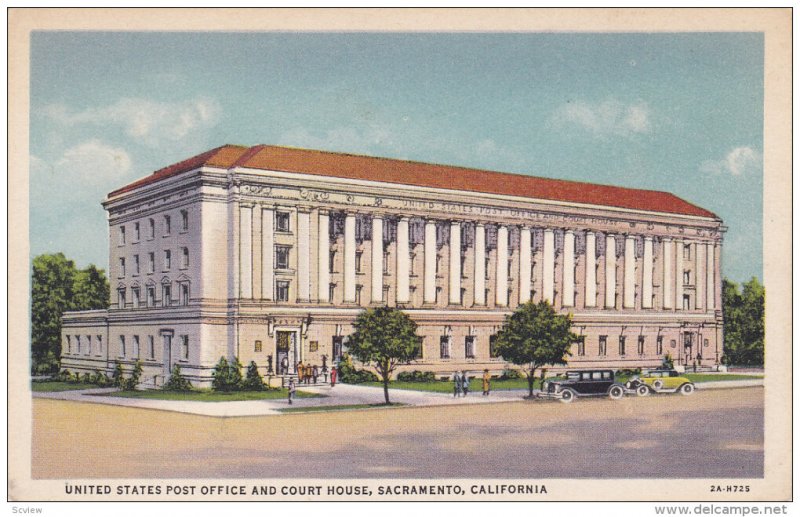 United States Post Office And Court House, SACRAMENTO, California, 1910-1920s