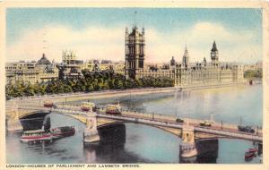 B90849 london houses of parliament and lambeth bridge   uk