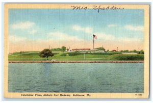 c1940 Panorama View Historic Fort McHenry Baltimore Maryland MD Vintage Postcard