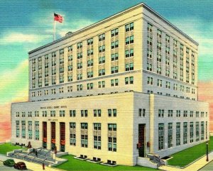 Kansas City MO Missouri US Court house and Post Office UNP Vtg Linen Postcard