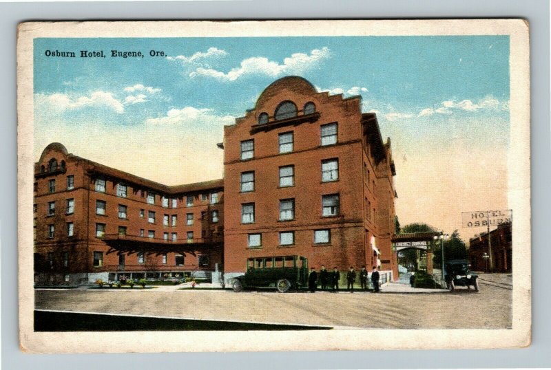 Eugene OR-Oregon, Osburn Hotel Vintage Postcard 