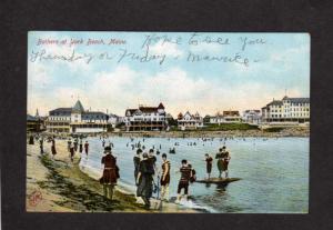 ME Beach Bathers Hotels Cottages Young's Hotel York Beach Maine Postcard UDB PC