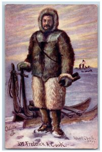 Albert Operti Signed Postcard Dr Frederick A Cook At The North Pole Oilette Tuck