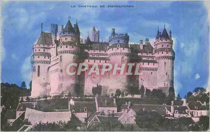 Old Postcard The castle of Pierrefonds