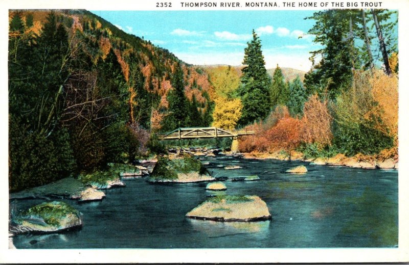 Montana Thompson River Home Of The Big Trout Curteich